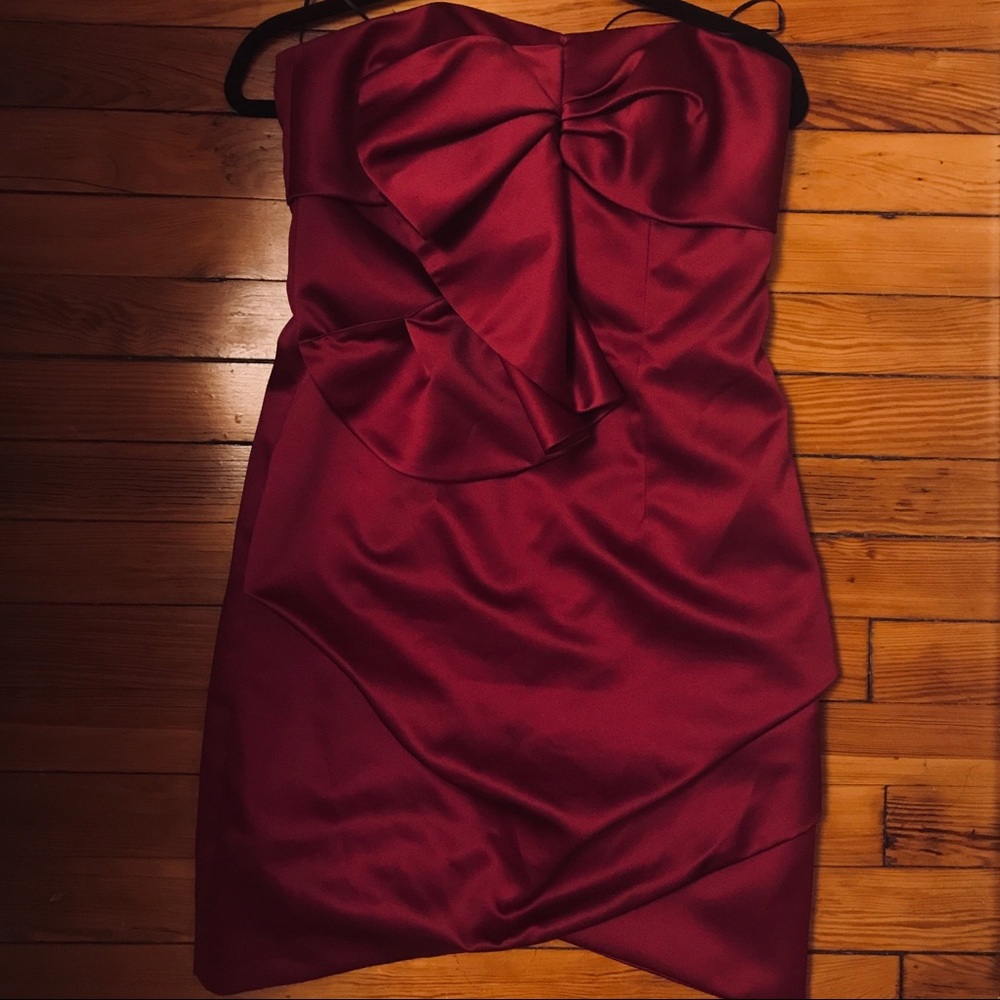 A.B.S. silk strapless dress